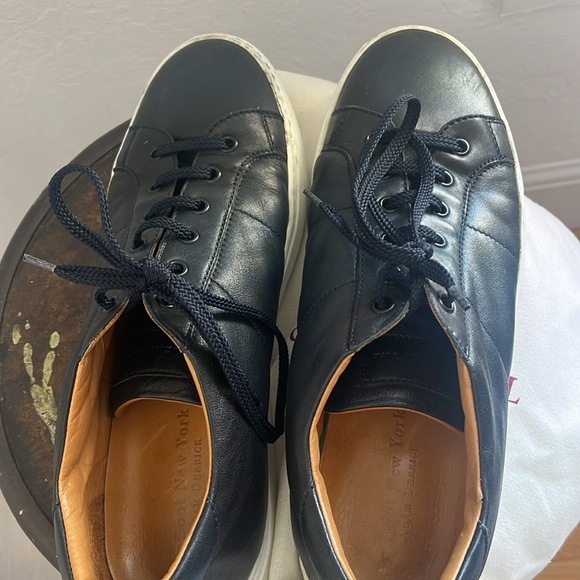 Devin Leather Sneaker in Black/tan 10.5 M - Picture 3 of 5